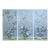 Hand Painted Soft Blue Chinoiserie Magnolia & Bird Mural 3-Panel Set For Sale