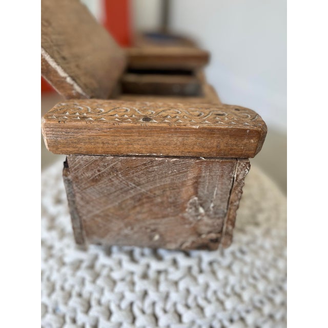 Vintage Handcrafted Carved Hindu Vibhuti Box For Sale - Image 10 of 12