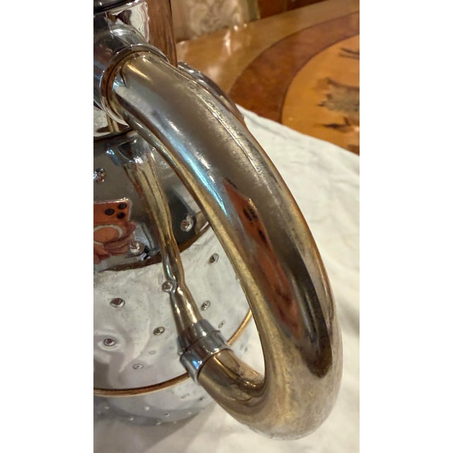 Vintage Chrome Hammered Insulated Coffee & Tea Server, Made in Taiwan, C. 1980s For Sale In Los Angeles - Image 6 of 11