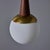 1950s Brass, Wood, and Opaline Glass Pendant Attributed to Stilnovo For Sale In Los Angeles - Image 6 of 12
