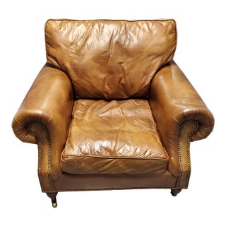 Timothy Oulton Balmoral Leather Club Chair For Sale