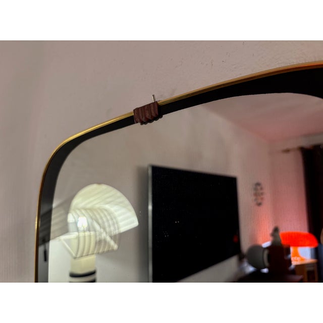 Black Large Rockabilly Mirror, 1960s For Sale - Image 8 of 15