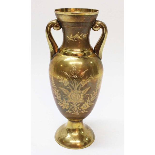Vintage Hollywood Regency Brass Urn/Vase Chairish
