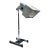 Vintage Adjustable Industrial Task Lamp With Chrome Stand & Geometric Metal Shade For Sale