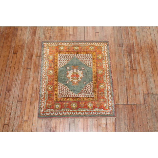 Early 20th Century Zabihi Collection Vivacious Angora Oushak Rug For Sale - Image 4 of 8