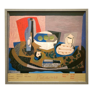 Pablo Picasso Vintage 1992 Modernist Lithograph Print Framed Cubist Exhibition Poster " Still Life With Biscuits " 1924