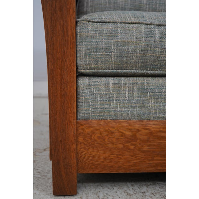 Stickley Mission Oak Arts & Crafts Upholstered Sofa For Sale - Image 11 of 18