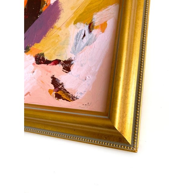 Abstract "Sunset Canary" 2026 Framed Painting by Jessalin Beutler For Sale - Image 3 of 4