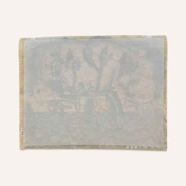 William C Grauer, 1895-1985, Untitled (Cacti and Mexicans) Ink and Watercolor on Paper 1940s For Sale - Image 4 of 4