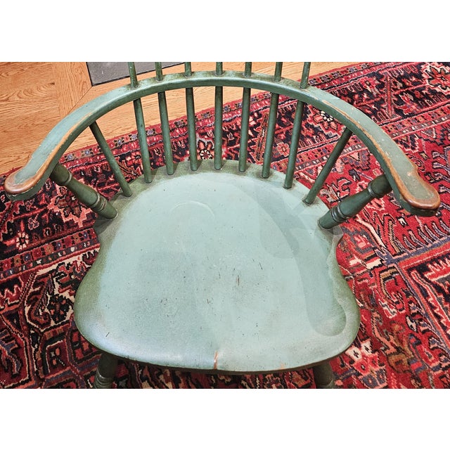 Mid 19th Century Conant Bros. Maple Comb Back Chair For Sale - Image 9 of 14