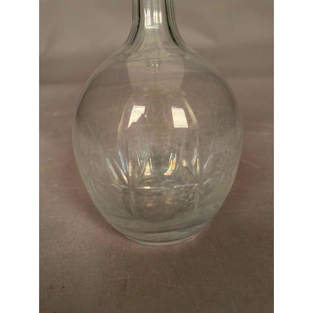 1920s English Cut Glass Decanter With Stopper For Sale - Image 4 of 8