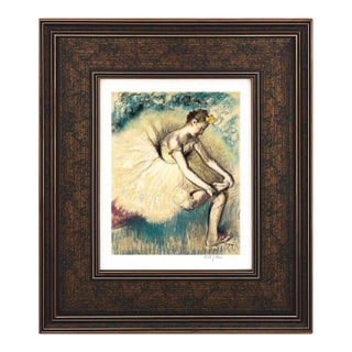 Edgar Degas Danseuse Attachant Sa Chaussure Framed For Sale