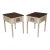 Pair 1970's Distressed Painted Venetian Style End Tables For Sale