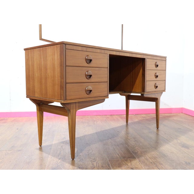 1960s Mid Century Modern Vintage Teak Vanity Desk by Butilux For Sale - Image 13 of 15