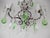 Green 1920s Italian Rococo Green Crystal Prisms 3 Light Sconces - a Pair For Sale - Image 8 of 11