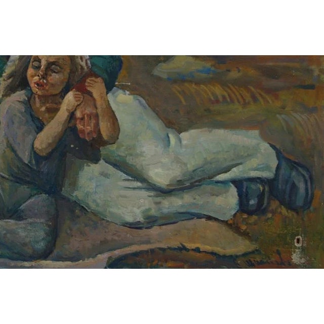 1970s Original Oil Painting, Ukrainian Artist, Male Portrait, Socialist Realism, 1970s 100-150 For Sale - Image 5 of 6