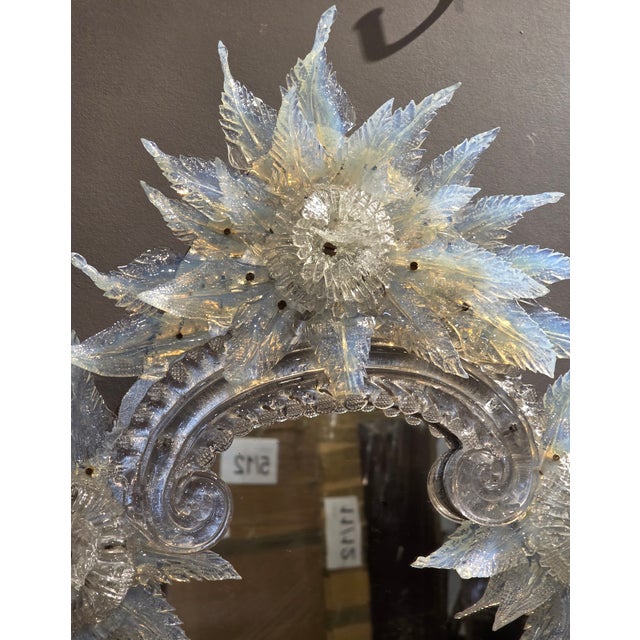Venetian Mirror in Iridescent Glass, Late 19th Century For Sale - Image 10 of 13