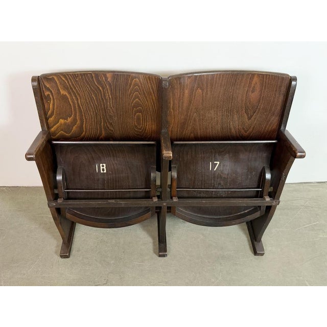 Vintage Two-Seater Cinema Bench from Ton, 1960s For Sale - Image 6 of 18