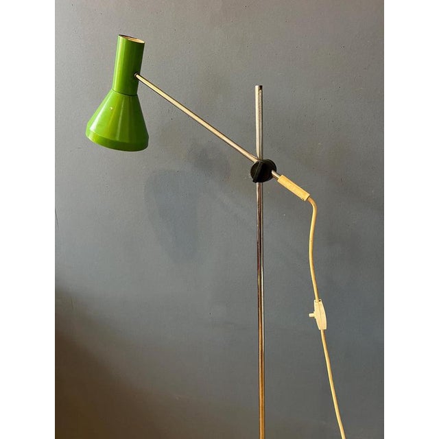 Mid-Century Apple Green Adjustable Floor Lamp For Sale - Image 5 of 11