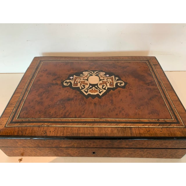 20th Century Napoleon III Thuja Burl Token Box Boulle Marquetry, 1890s For Sale - Image 3 of 11