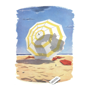 1949 French Mid-Century Advertisement Print-Summer at the Beach