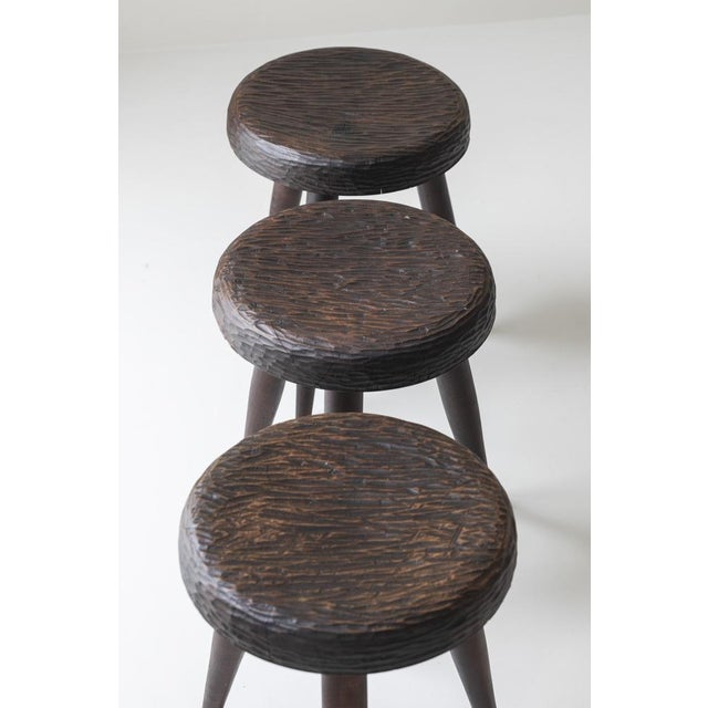 Stools in the style of Charlotte Perriand, France, 1960s, Set of 6 For Sale - Image 10 of 16