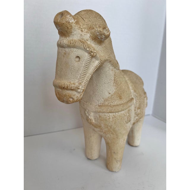 Aldo Londi 1960s Plaster Midcentury After Aldo Londi Horse for Bitossi Style Sculpture For Sale - Image 4 of 8