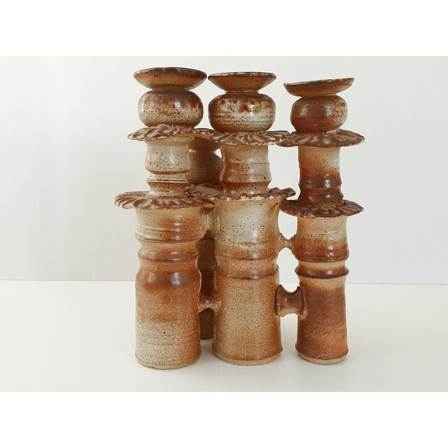 Mushroom Candleholder in Stoneware, 1970s For Sale - Image 10 of 10