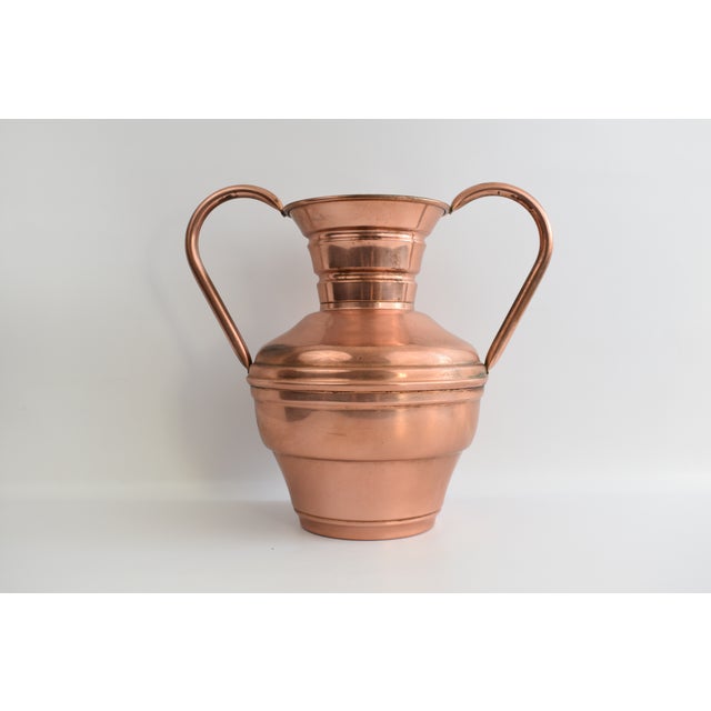 Vintage 1980s Copper Vase For Sale - Image 4 of 7