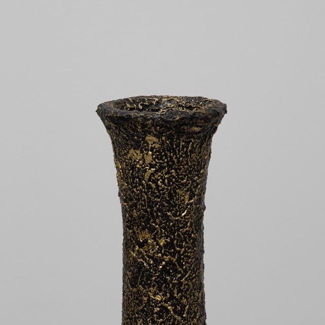 20th Century Belgian Ceramic Vase With Ornate Details For Sale - Image 12 of 18