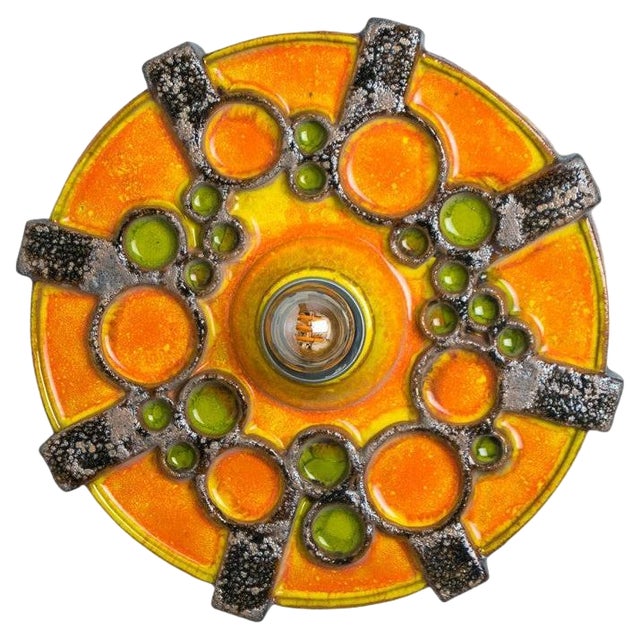 Danish Ceramic Wall Light, 1970 For Sale