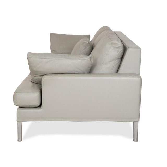 Clarus 3-Seater Sofa in Grey Leather from FSM For Sale - Image 12 of 13
