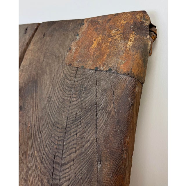 Antique 19th C Large Sculptural Primitive Wood and Inlaid Flint Stone Thresher For Sale - Image 9 of 9