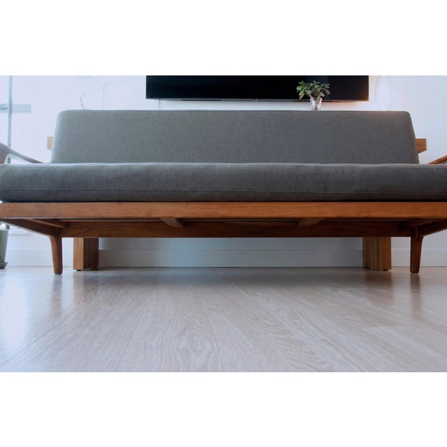 Contemporary Grey Wool Parker Sofa | Modern Upholstered Luxury Three-Seat Seating For Sale - Image 12 of 12