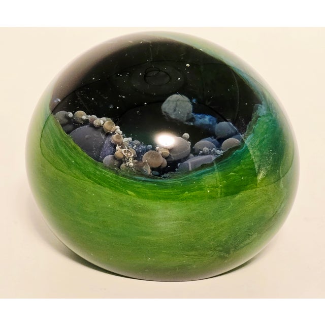 Mid-Century Modern Milropa Art Glass Paperweight – Signed, 1977 – Limited Studio Work For Sale - Image 3 of 9