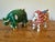 Very Charming Pair of Ceramic Candlesticks ~ 1 Elephant and 1 Lion, Hand Sculpted and Hand Painted. They are similar in...