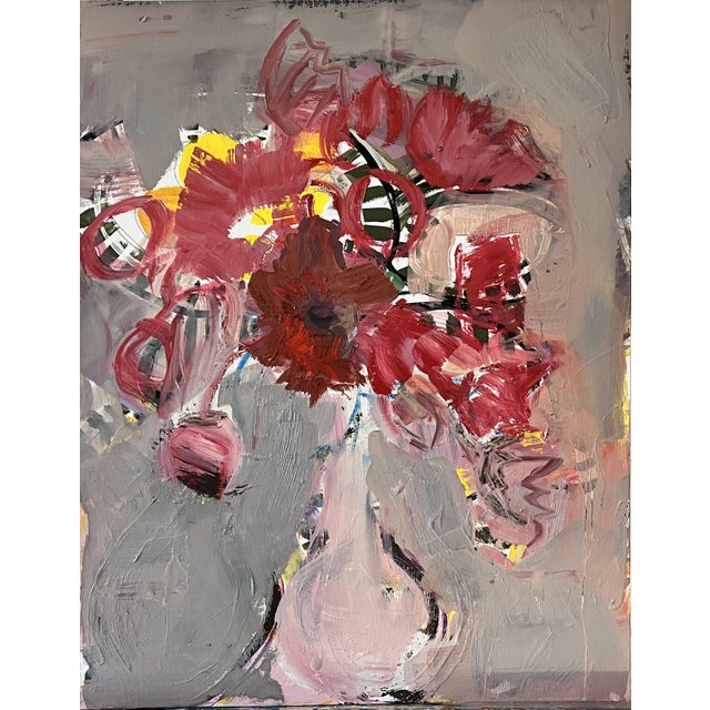 2020s "Arrangement in Red" Original Painting by Shann Spishak For Sale - Image 5 of 5