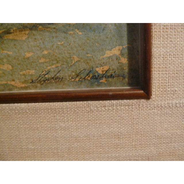 Realism Late 20th Century House Portrait Watercolor Painting by Stephen Sebastian, Framed For Sale - Image 3 of 13