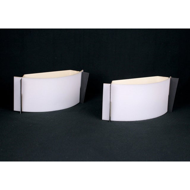 Perspex & Black Metal Wall Lamp, Mid-Century France a Pair For Sale - Image 6 of 6