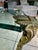 Mid Century p.e. Guerin Style Brass & Glass Coffee Table With Frond Legs For Sale - Image 14 of 16