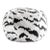 The House of Scalamandré Tigre Sphere Pillow, Off-White & Black For Sale