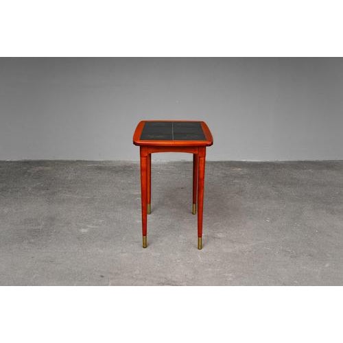 Mid-Century Modern Tile Table in Beech For Sale - Image 4 of 15