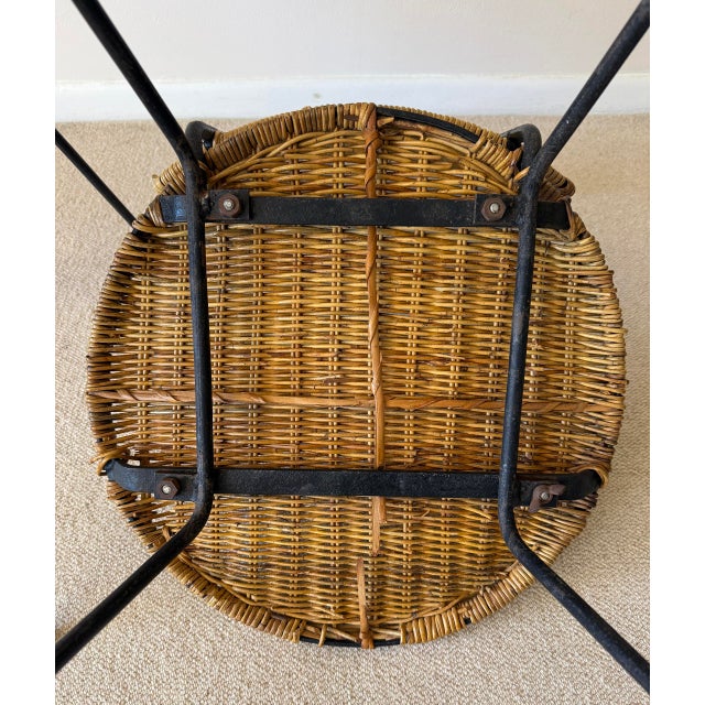 Pair of Vintage Woven Wicker Side or Accent Chairs, Circa 1950s For Sale - Image 11 of 12