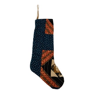 Hamdmade Christmas Stocking Sewn From Textiles For Sale