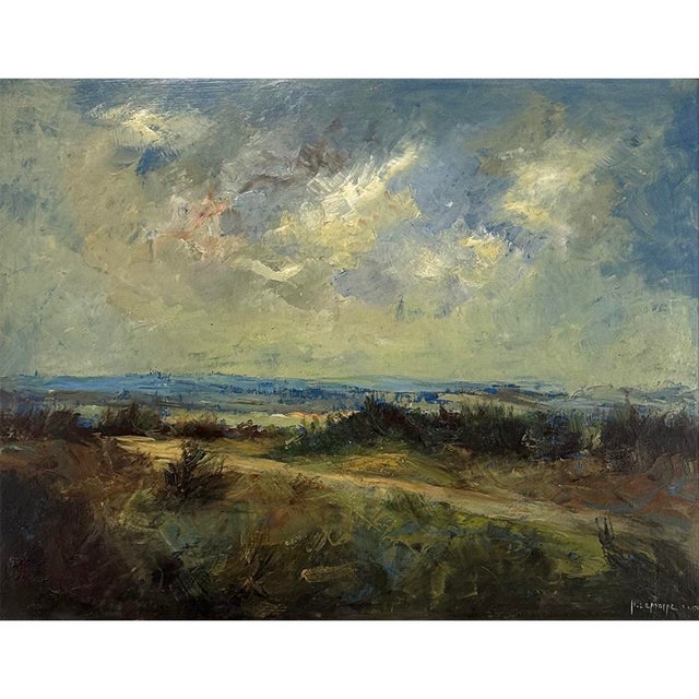 Mid 20th Century Mid-Century Framed Oil Painting on Panel by Henri Lemoine For Sale - Image 5 of 18