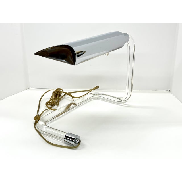 Peter Hamburger 1960s Mid Century Modern Peter Hamburger Crylicord Desk Lamp for George Kovacs of Knoll International For Sale - Image 4 of 17