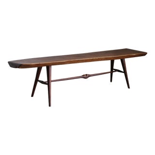 1950s Vintage Live Edge Sculptural Bench For Sale