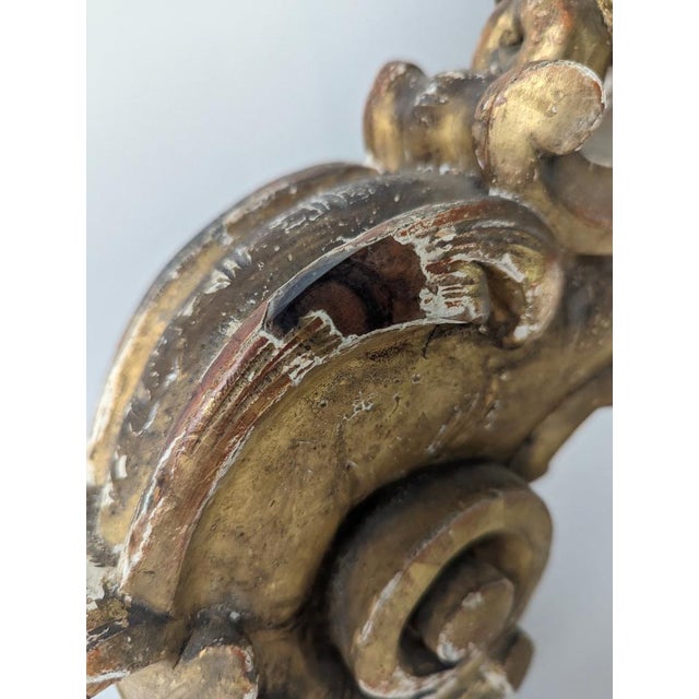Baroque Torcheres in Golden Wood, 1800s, Set of 2 For Sale - Image 17 of 18