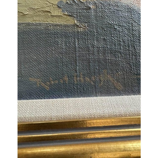 Late 20th Century Late 20th Century Robert B. Harshe – The Road to Town Original Oil on Masonite For Sale - Image 5 of 8