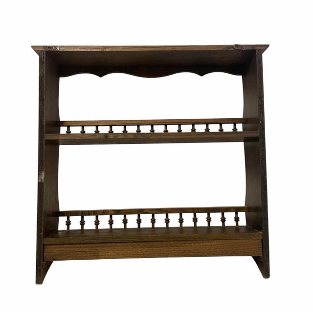 Vintage French Provincial Wall-Mounted Plate Rack With Turned Spindles ...
